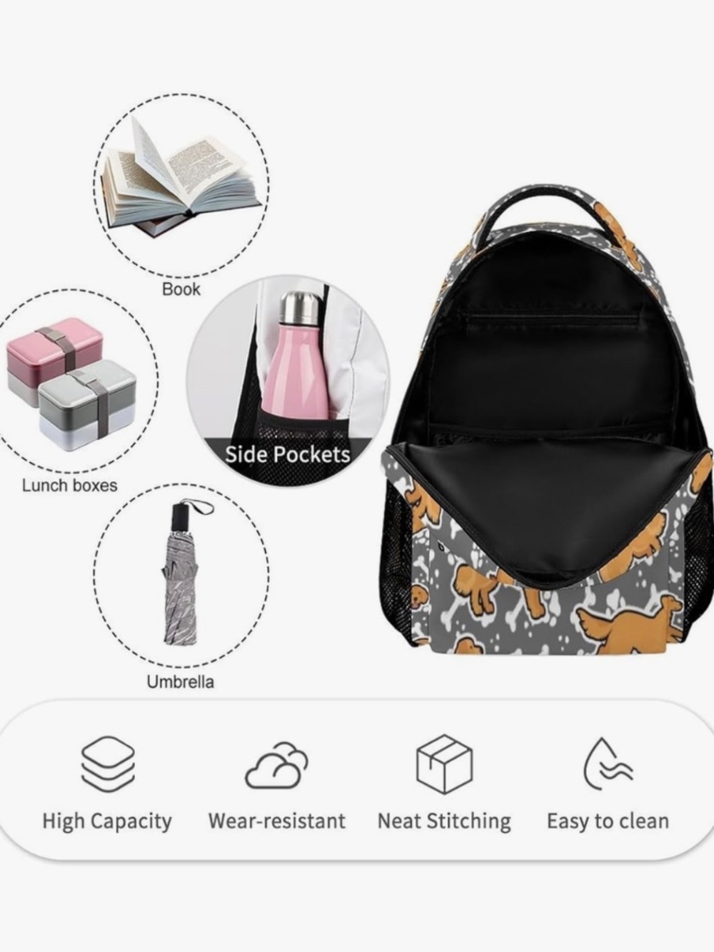 Golden Retriever Backpack - Picture 3 of 7